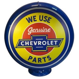 Chevrolet Poly Plastic Reproduction Gas Pump Globe New Man Cave Garage Game Room